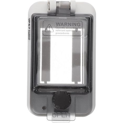 Couvercle de Distribution Électrique Ip67 en Pc, 2 Voies Capot Basculant 180°, Installation Facile, Plusieurs Trous de Vis, Usage Extérieur (1/5)