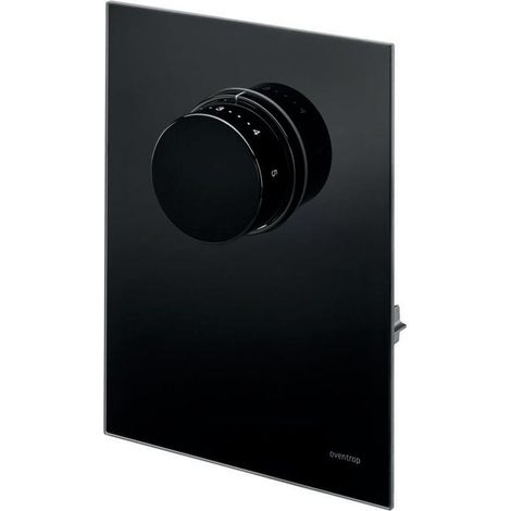 Oventrop Abdeckung mit Thermostat für Unibox T-RTL, Schwarzes Echtglas (1/5)