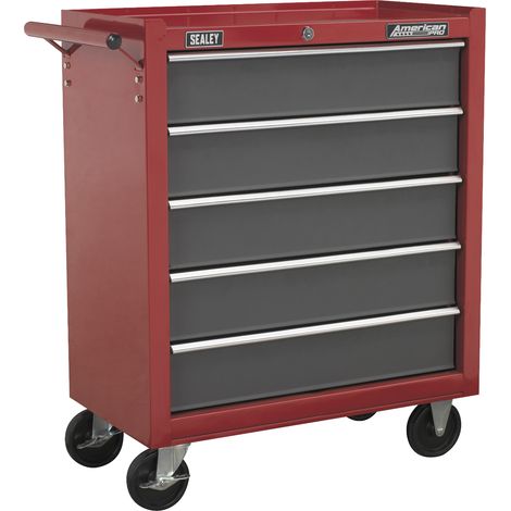 Sealey AP22505BB American PRO® Rollcab 5 Drawer - Red/Grey