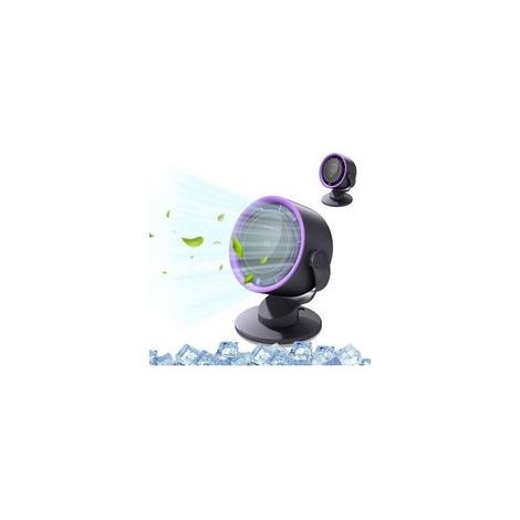 Mini ventilatore da tavolo Turbo portatile con velocità regolabile, batteria ricaricabile e display a LED per casa, ufficio e tavolo - Nero (1/5)