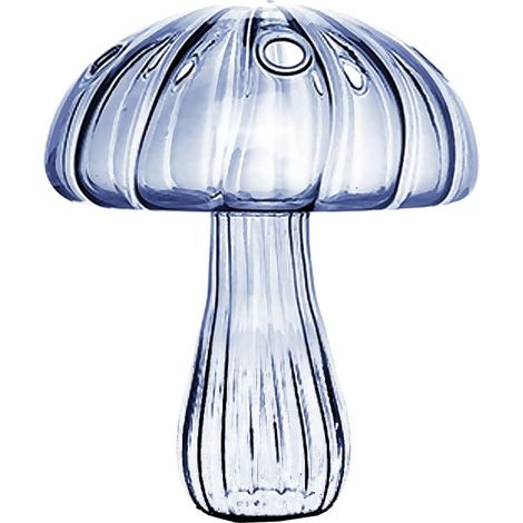Vase en verre en forme de champignon (1 pièce) - Vase créatif pour fleurs et plantes - Pot de fleurs hydroponique - Décoration pour la maison, le jardin ou une chambre d'étudiant (1/5)
