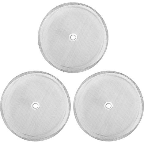Lot de 3 filtres de rechange pour cafetière française 10,2 cm Maille en acier inoxydable Remplacement pour cafetière française 1000 ml / 963,9 g / 8 tasses-RAPANDA (1/5)