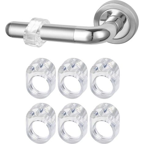 Türgriffpuffer, 6 Stück PVC-Türgriffpuffer, transparente Türstopper als Wandschutz zum Schutz der Wände und zur Vermeidung von Wandbeschädigungen