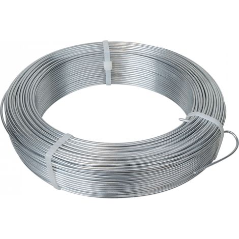 Linxor – Fil de tension en acier galvanisé 50 m – Diamètre 2.7 mm Ø – Protection anti-UV et corrosion – Pour fixation grillage