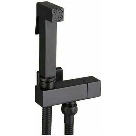Complete Toilet Shower Kit - Brass - Black - For Enhanced Personal Hygiene and Comfort (1/4)