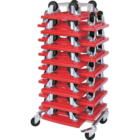 BRB 15 Transportroller f. Behälter 600x400 mm (250 kg Tragkraft) + Rollerständer aus Edelstahl (1/3)