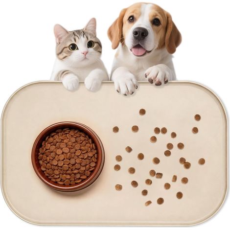 Cat Bowl Mat 40 x 27cm Dog Bowl Mat (1/5)