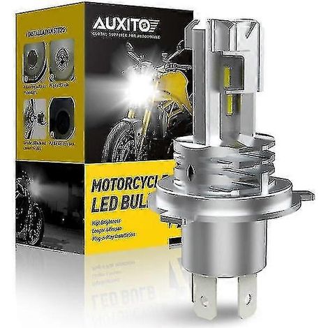 1 ampoule de phare de moto LED H4 HB3 Canbus sans erreur, 1500 lm, 6000 K, blanc, feux de route/croisement. (1/5)