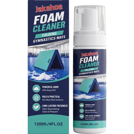 Nettoyant mousse JAKEHOE pour tapis de gym, tapis de yoga et autres matériaux - Nettoie, élimine les taches et les odeurs - 120 ml (1/5)