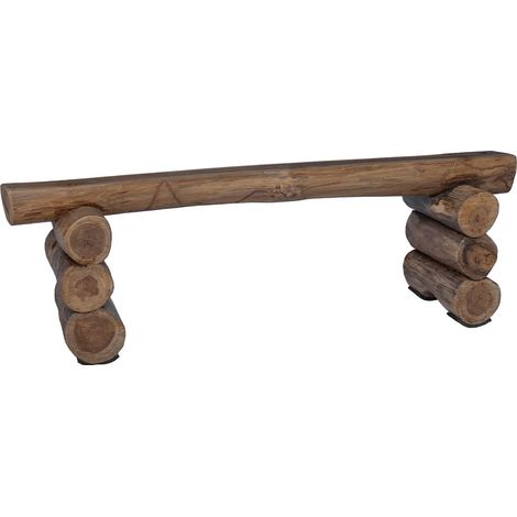 vidaXL Banco Natural 110 x 30 x 34 cm Madera de teca maciza (1/5)