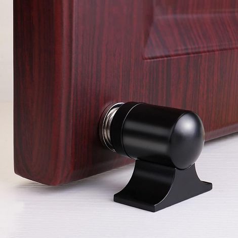 Fermaporta magnetico potente, acciaio inox 304, mini fermaporta, accessorio per ante di mobili, nero (1/3)