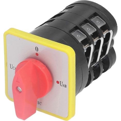 Interrupteur rotatif à came BERM 16A 380VAC, sélecteur universel 2 positions pour contrôle industriel, commutateur de changement de mode robuste. (1/4)