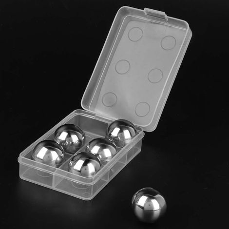 Lot de 6 glaçons en acier inoxydable pour whisky, vodka, bière et vin. (1/5)