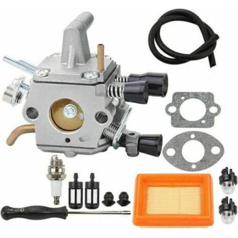 Carburador Pr con manguera de filtro de combustible, para FS120 FS120R BT120 BT120C FS200 FS200R SP200 FS250 FS250R HT250 FT250 FS300 FS350 FR350 FR450 FR480 FR480C, piezas de repuesto 4134 120 0653 4 (1/4)