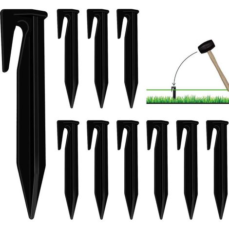Lot de 50 piquets de bord en plastique, pour pelouse et clôtures d’animaux (1/5)