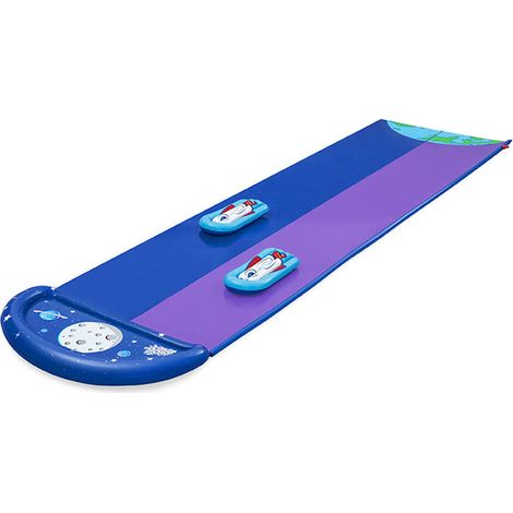 Bestway pista deslizante con rampa de salto doble 488x138 cm