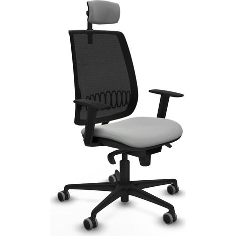 Silla de oficina piqueras y crespo Alares negro malla piel sintética (1/2)