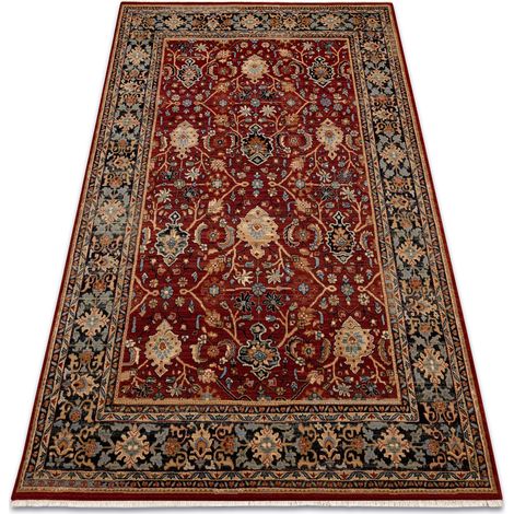 Teppich Wolle KESHAN Franse, orientalisch klassisch 7522/53588 beige / rotwein / dunkelblau beige 200x290 cm