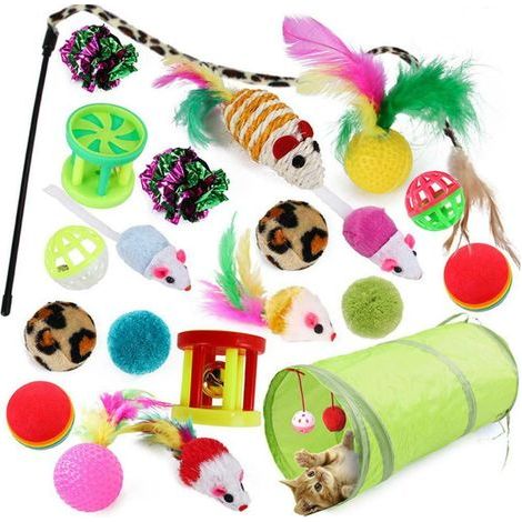 Ensemble de 21 jouets pour chat mignon (couleur aléatoire) (1/5)