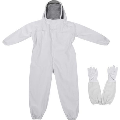 Combinaison de protection d'apiculture en coton Vêtements d'apiculture Masque Chapeau Vêtements Veste Combinaison de protection d'apiculture Équipement d'apiculture Équipement d'apicu (1/4)