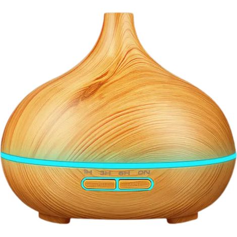 Diffuseur arômes 200 ml bois, humidificateur ultrasonique LED maison bureau spa (1/5)
