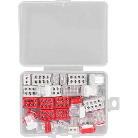 32-teiliges Set Mini-Steckverbinder für parallele elektrische Leitungen (verdrehsicher) mit Aufbewahrungsbox