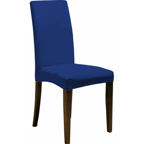 Set 2 Coprisedie con Schienale Elasticizzati in Poliestere Blu Elettrico (1/2)