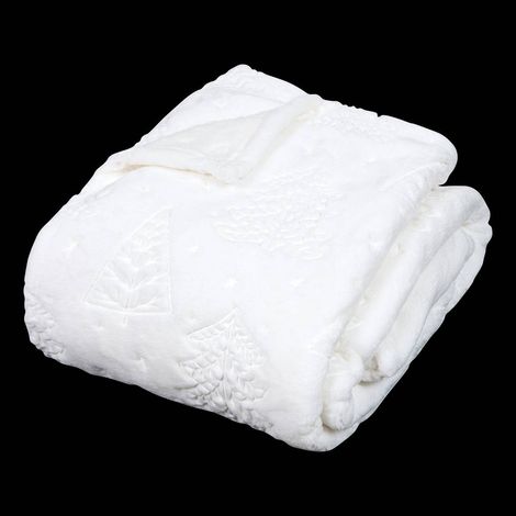 PLAID EMB FIR BLANCO 130X180 - Atmosphera créateur d'intérieur (1/2)