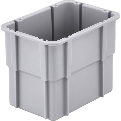ALUTEC 75210 BAC DE COMPARTIMENTAGE EMPILABLE (L X L X H) 131 X 101 X 90 MM GRIS 1 PC(S) (1/2)