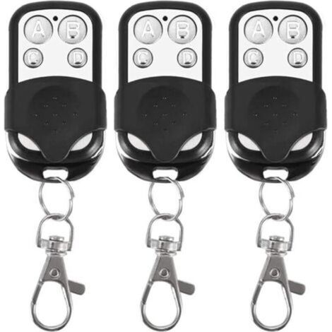 [JAMAIS UTILISÉ]Lot de 3 télécommandes universelles pour Portail Automatique fréquence 433,92 MHz Code Fixe, 4 Boutons pour contrôler jusqu'à 4 Portes