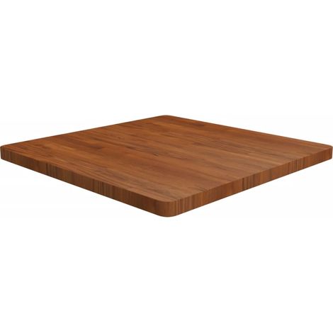 Tischplatte Quadratisch Dunkelbraun 80x80x4cm Behandelte Eiche
