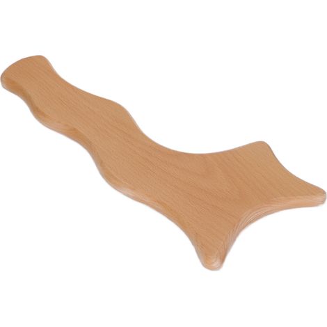 Planche en bois de Gua Sha pour massage lymphatique, anti-cellulite, stimulation drainage, outil de soin naturel. (1/5)