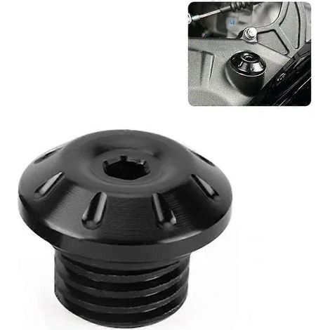 S'applique au bouchon de remplissage d'huile moteur pour HONDA CB500X CB500F CB300F CB650F CB650R CB1000R CB600F CB900F Hornet CBR 250R 300R 500R 900RR (Noir) (1/5)