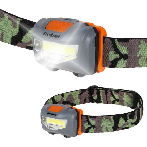Lampe frontale LED 3W COB 3xAAA Rebel (1/4)