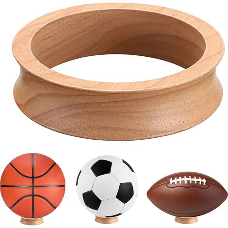 Lot de 3 supports de boules ronds en bois de 7,3 cm (1/5)