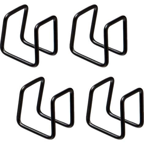 Ganci per mensola in metallo Nero Set da 4 (1/4)