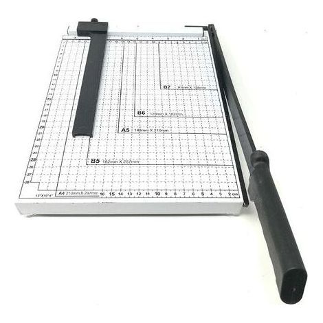 Coupe-papier à levier pour feuilles A4 A5 B5 B6 B7 avec barre centimétrique (1/4)