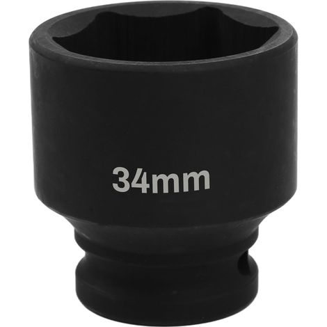 Clé à douille hexagonale 34 mm, entraînement 1/2" – Douille à percussion en chrome-molybdène avec surface durable, pour changement de roue (1/5)