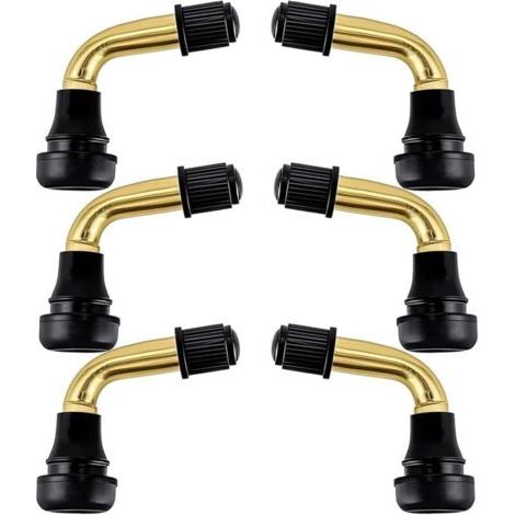 Valves Tubeless Moto, 6 pcs Valves À Angle De 90 Degrés, valve de pneu, valve de pneu de moto, potence en laiton Snap-In, Valve De Pneu sans Chambre, valves sans chambre à air pour moto PVR40