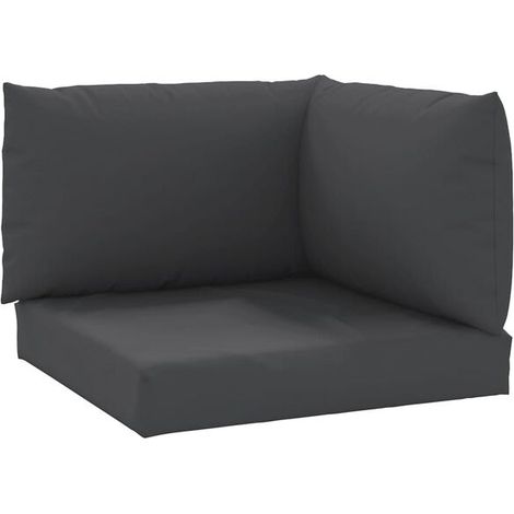 Coussins de plateau, ensemble de 3 pièces, tissu Oxford noir. (1/5)