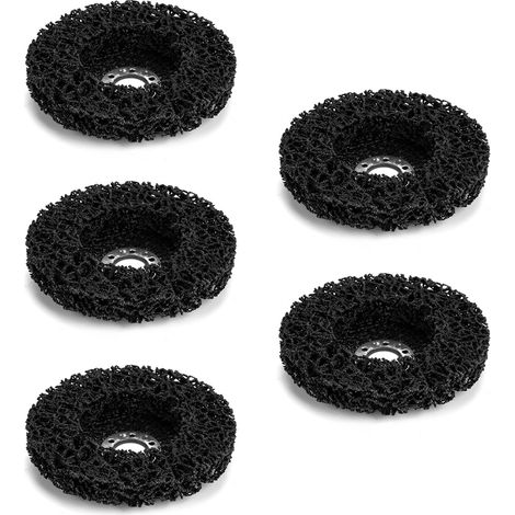 5 disques abrasifs poly Strips 100 mm noirs pour décapage peinture et rouille, pour meuleuse d'angle (1/5)