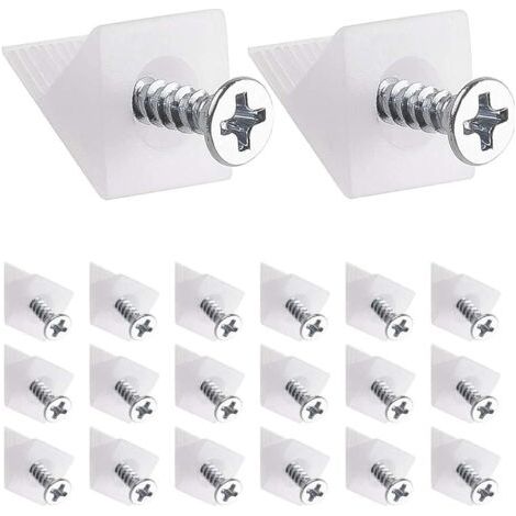 100 Kits Réparation Tiroir [avec Vis] - Cales Plastique pour Fond de Commode/Armoire - Renfort Étagère Affaissée & Stabilisateur Angle