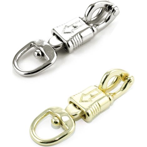 Silver - Moschettone antipanico con cameretta girevole