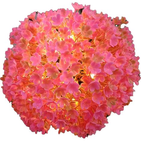 Spot Solaire Boule Fleur Rose Étanche Extérieur Jardin Cour Décoratif (1/4)