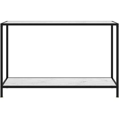 Maison Exclusive - Tavolo Consolle Bianco 120x35x75 cm in Vetro Temperato