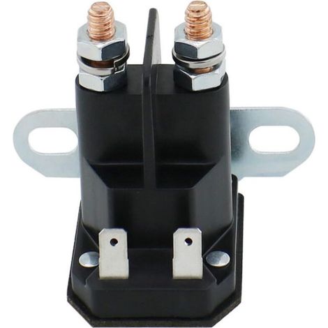 Solénoïde de Démarreur, 12V Relais de Solénoïde Tondeuse à Gazon pour John Deere AM133094, MTD 725-04439 Remplacer 862-1211-211-16 725-04439, (1/4)
