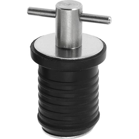 Bouchon de vidange pour bateau avec poignée en T, bouchon de vidange en acier inoxydable, bouchons en caoutchouc tressé, accessoires pour bateaux pour trous de 32 mm (1/5)