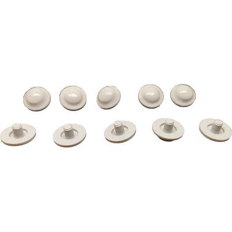 Ideal Standard – Paracolpi per copriwater Set gommini universali originali, materiale di alta qualità, ricambio originale, facile da sostituire, Diametro 22mm e perno di innesto 6mm, bianco