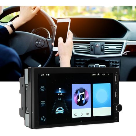 Android-Navigationssystem mit 7-Zoll-Touchscreen, Rückfahrkamera, Autoradio und Audiosystem, zwei USB-Anschlüsse vorne (Tastenbedienung) (1+16 GB) (1/5)