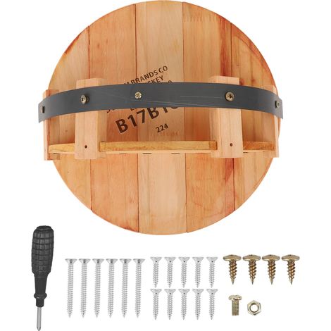Étagère à vin murale Bois massif Design moderne Gain de place Support bouteilles robuste pour maison et commerce (1/5)